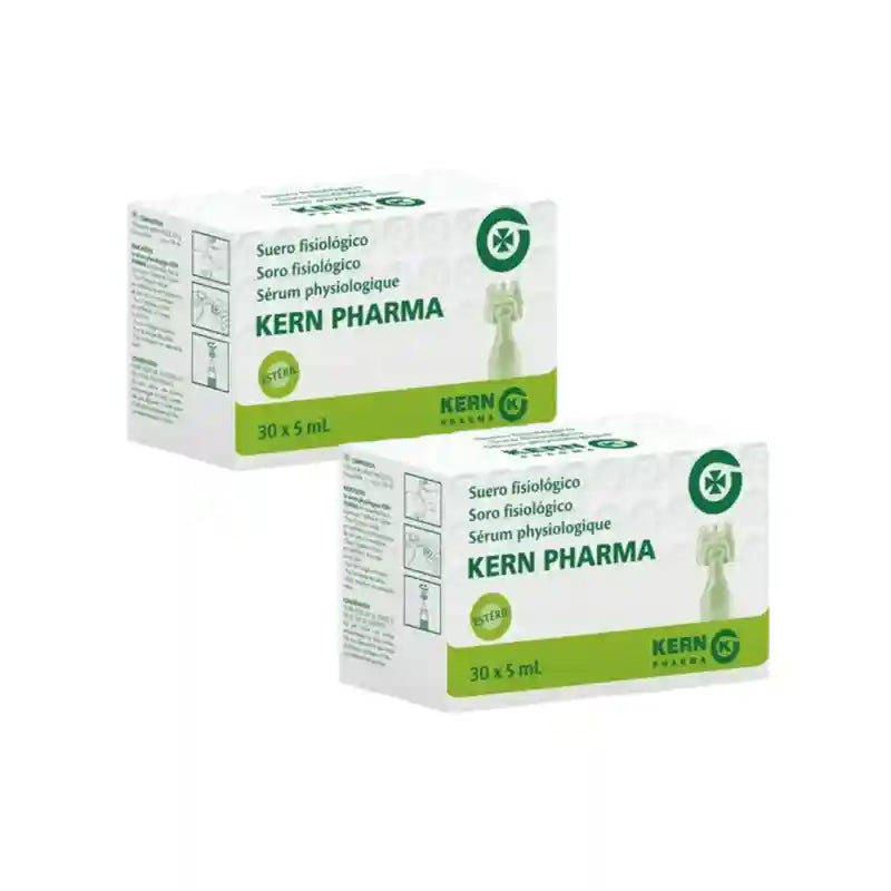 Kern Pharma Physiological Serum 5 Ml 30 unidades, embalagem de 2