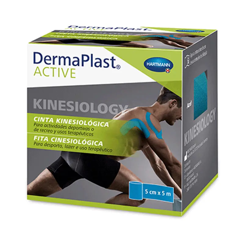 DERMAPLAST Fita azul Kinesiologica activa 5 cm x 5 m