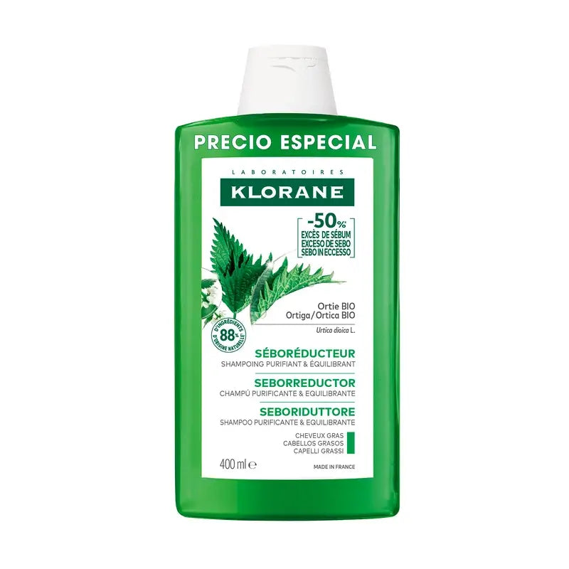 Champô de Urtiga Orgânica Klorane, 400 ml