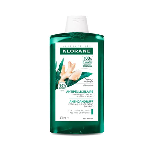 Klorane Champô de Tratamento Anti-Caspa Reequilibrante A La Galanga, 400 ml