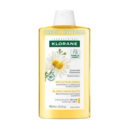 Klorane Champô de Camomila de Limpeza e Clareamento, 400ml