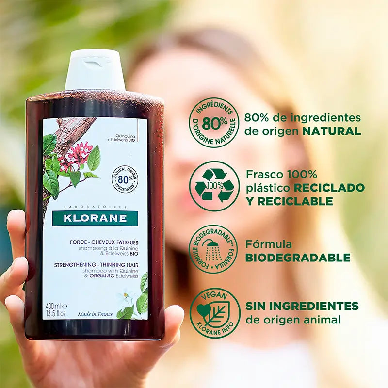 KLORANE Pack Duo Champú Quinina 2*400 mL