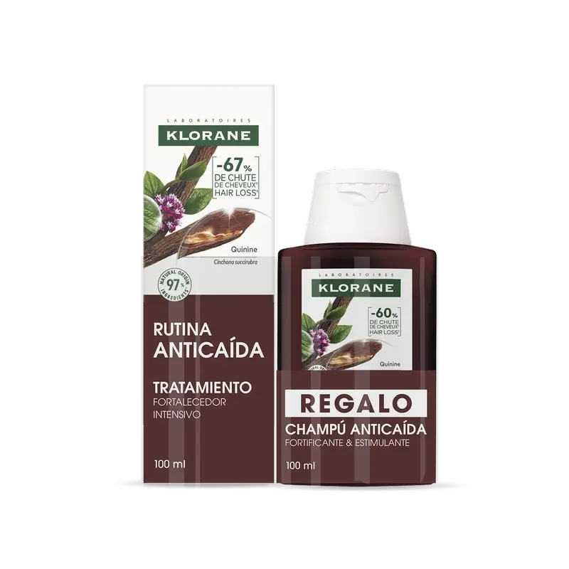 Pack Tratamento Intensivo Anti-Queda Klorane + Champô Quinino 100 Ml