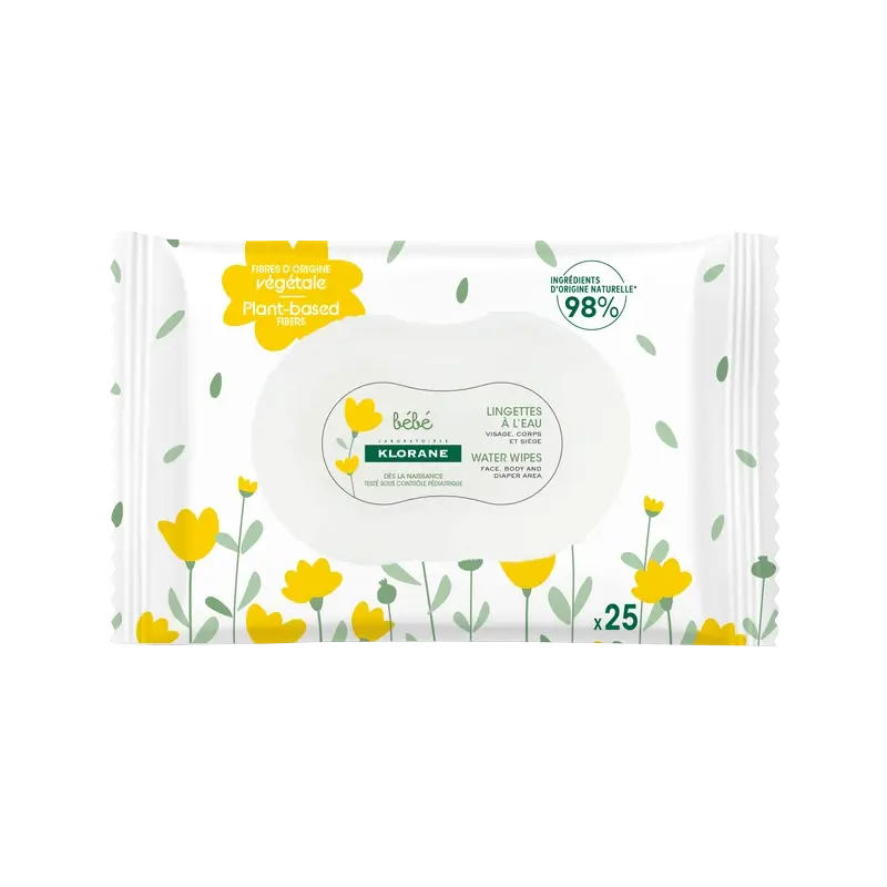 Klorane Toalhetes de limpeza para bebés, 25 unidades