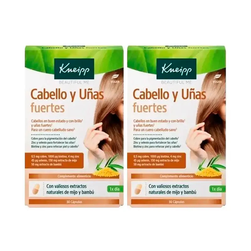 Kneipp Cabelos e Unhas Fortes, Embalagem 2 x 30 Cápsulas
