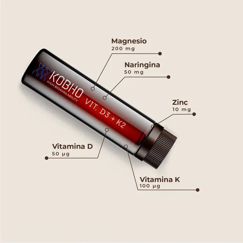Kobho Labs Suplemento de Vitamina D3 + K2, 20 frascos