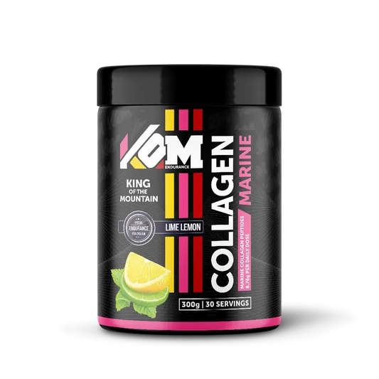 Kom Endurance Joints Sports Nutrition, frasco de 300g de colagénio marinho com sabor a limão.