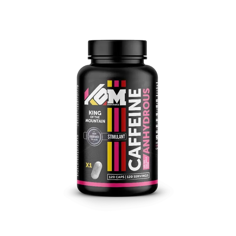 Kom Endurance Stimulation Sports Nutrition, frasco de 120 cápsulas de cafeína