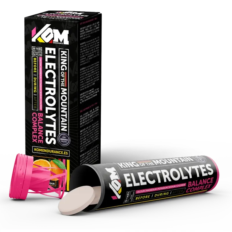 Kom Endurance Hydration Sports Nutrition , tubo de 20 comprimidos efervescentes com sabor a laranja