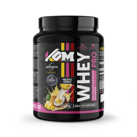 Kom Endurance Proteins Sports Nutrition , 1kg de proteína de soro de leite em lata sabor a ananás e coco