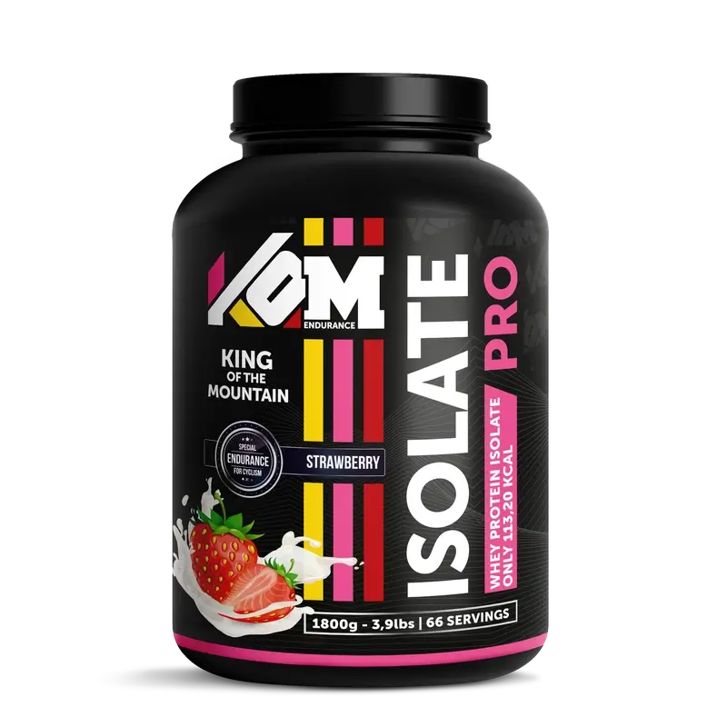 Kom Endurance Protein Sports Nutrition, 1,8 kg de lata de proteína isolada com sabor a morango