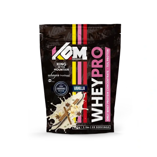 Kom Endurance Proteins Sports Nutrition , saqueta de proteína de soro de leite 453 g sabor baunilha