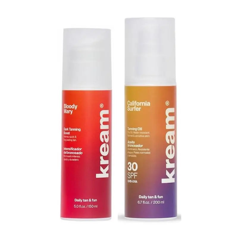 Kream Pack Ativador de Bronzeamento Bloody Mary, 150 Ml + Kream Óleo de Bronzeamento Spf30 California Surf, 200 Ml