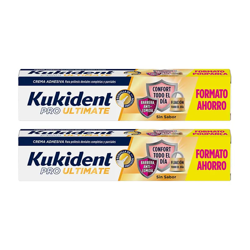 Kukident Duplo Pro Ultimate Sem Sabor, 2 x 57 Gr