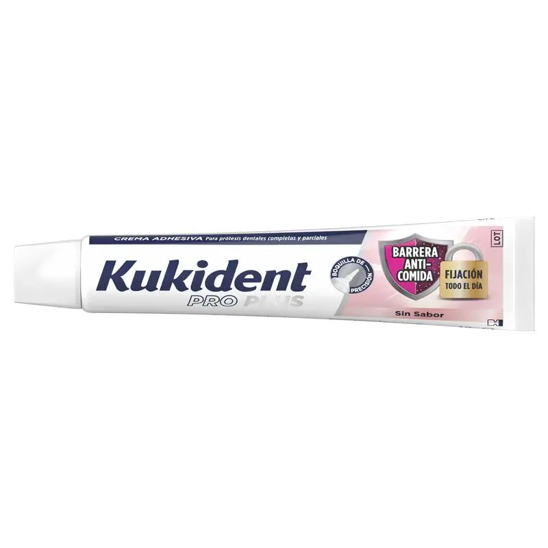 Kukident Pro Plus Barreira Anticomida Sem Sabor, 40 Gr