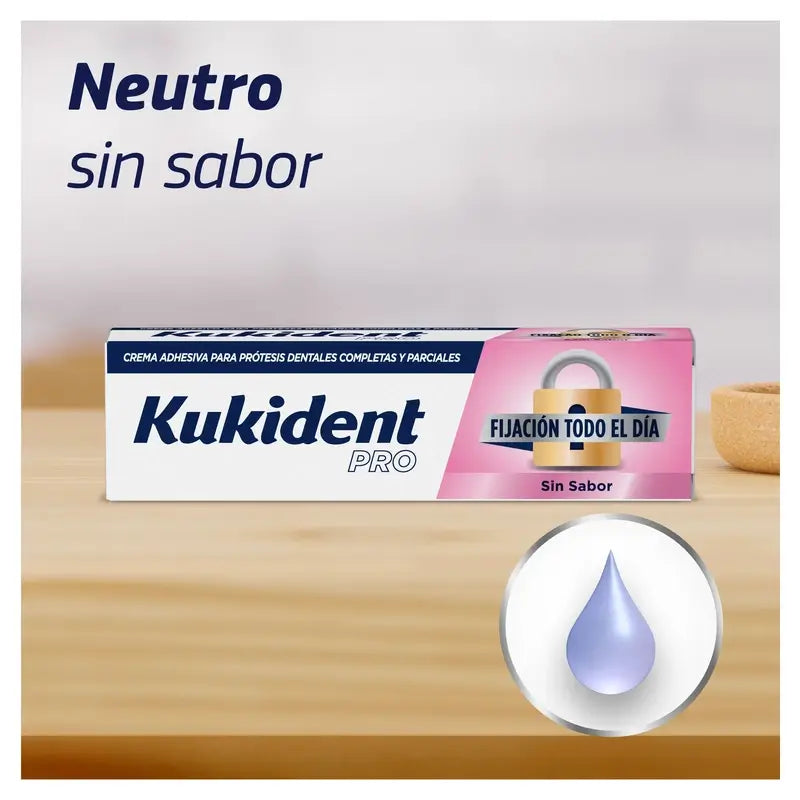 Kukident Pro Creme Adesivo de Dentadura Completo, Neutro 2x70g