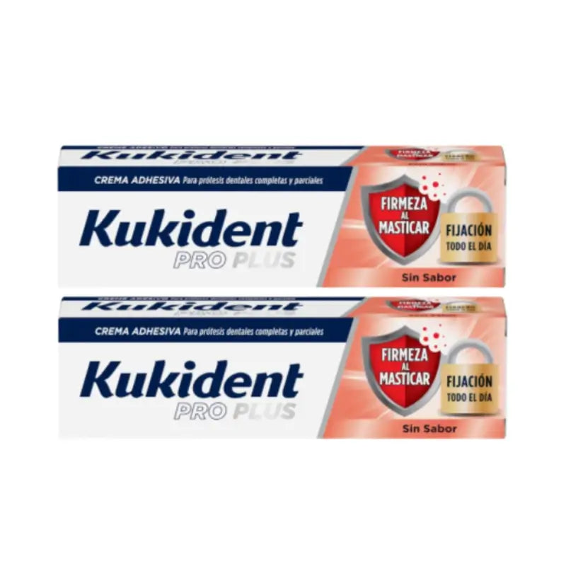 Kukident Pro Plus Apoio à Firmeza da Mastigação 40g + 40g
