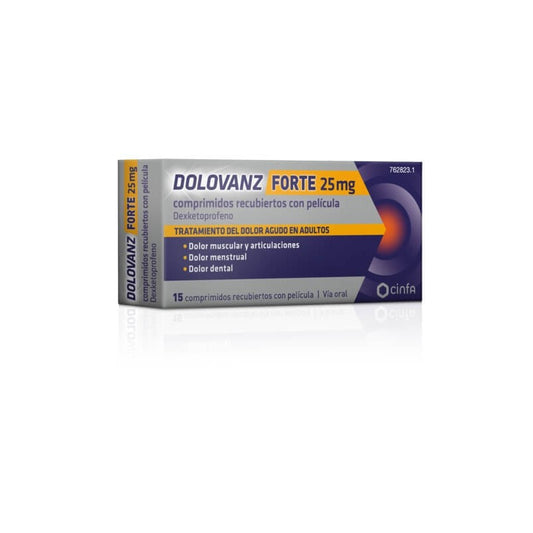 Dolovanz Forte 25 Mg, 15 comprimidos revestidos por película