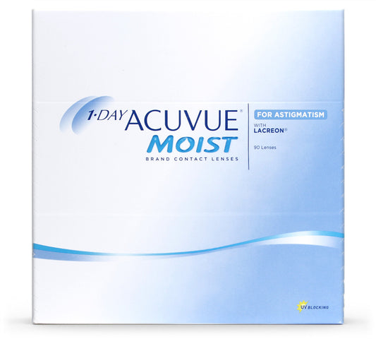 Acuvue 1 Day Moist Daily Toric Lenses , 90 unidades