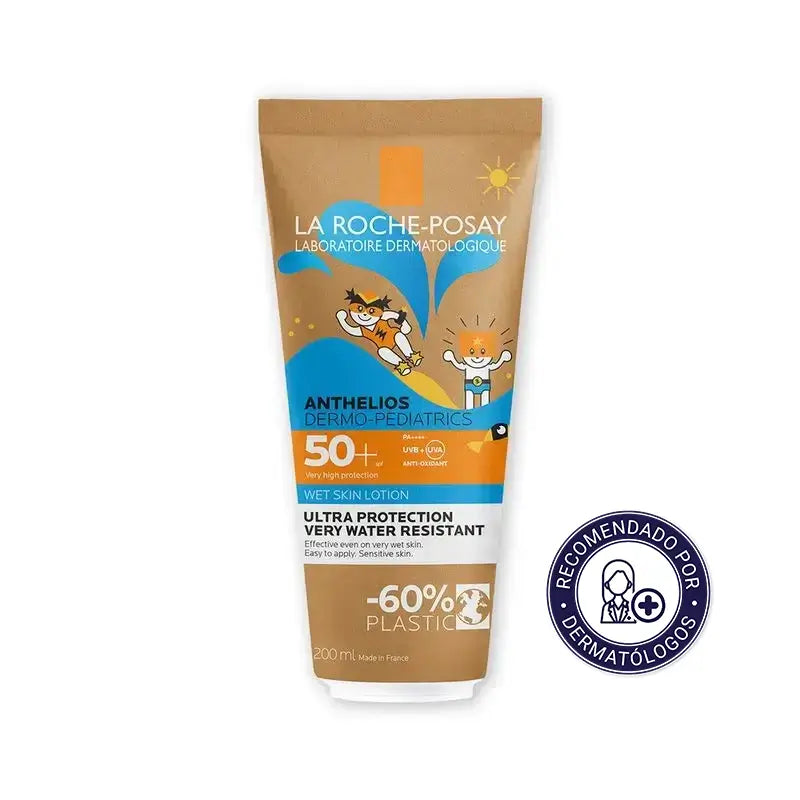La Roche-Posay Anthelios Dermopediatria de pele molhada Tubo de cartão Spf50+, 200 ml