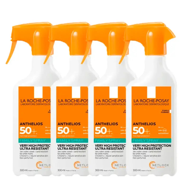 La Roche-Posay Anthelios Family Spray SPF 50+, embalagem de 4 x 300 ml