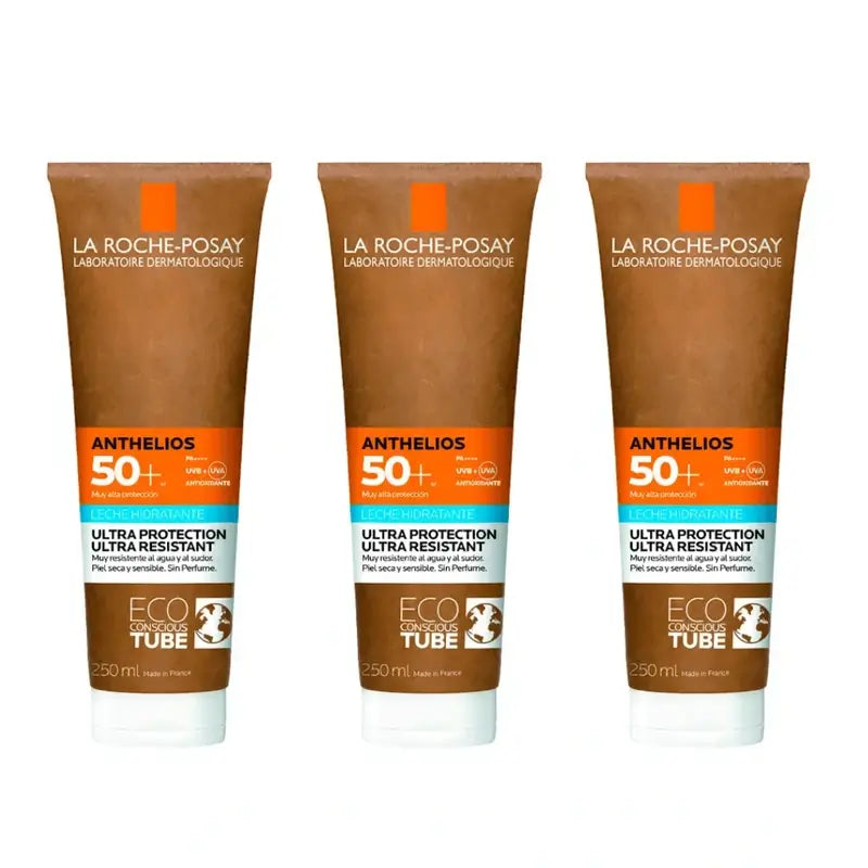 La Roche Posay Anthelios Leite Hidratante Eco-Sustentável Spf 50+, 3X250 Ml