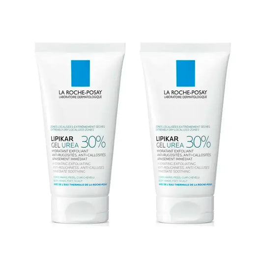 La Roche Posay Lipikar Urea Gel 30% - Gel Hidratante com Ureia , Embalagem 2 x 50 ml