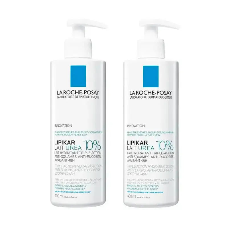 La Roche Posay Lipikar Lait Urea 10%, Embalagem 2 x 400 ml
