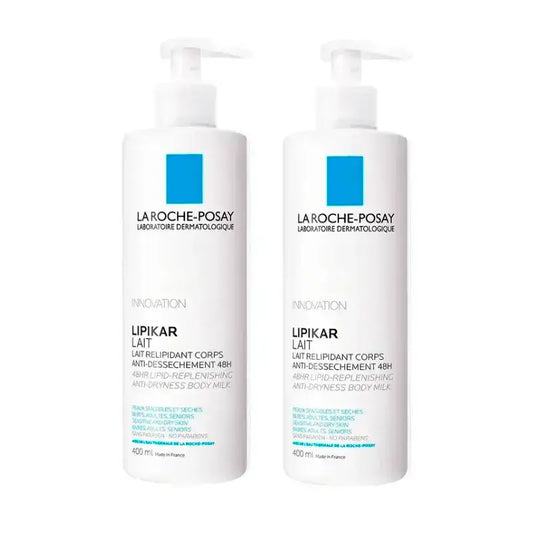 La Roche Posay Lipikar Leite, embalagem de 2 x 400 ml