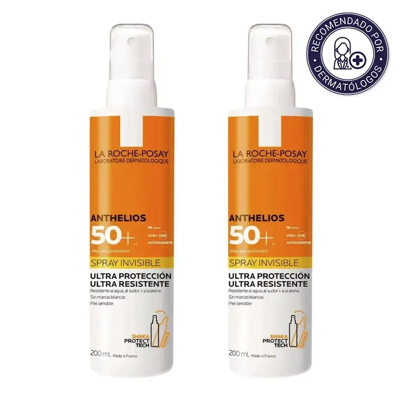 La Roche Posay Anthelios Invisible Spray Pack SPF 50+ Protetor Solar Corpo, 2X200 ml