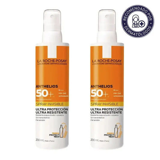 La Roche Posay Anthelios Invisible Spray Pack SPF 50+ Protetor Solar Corpo, 2X200 ml