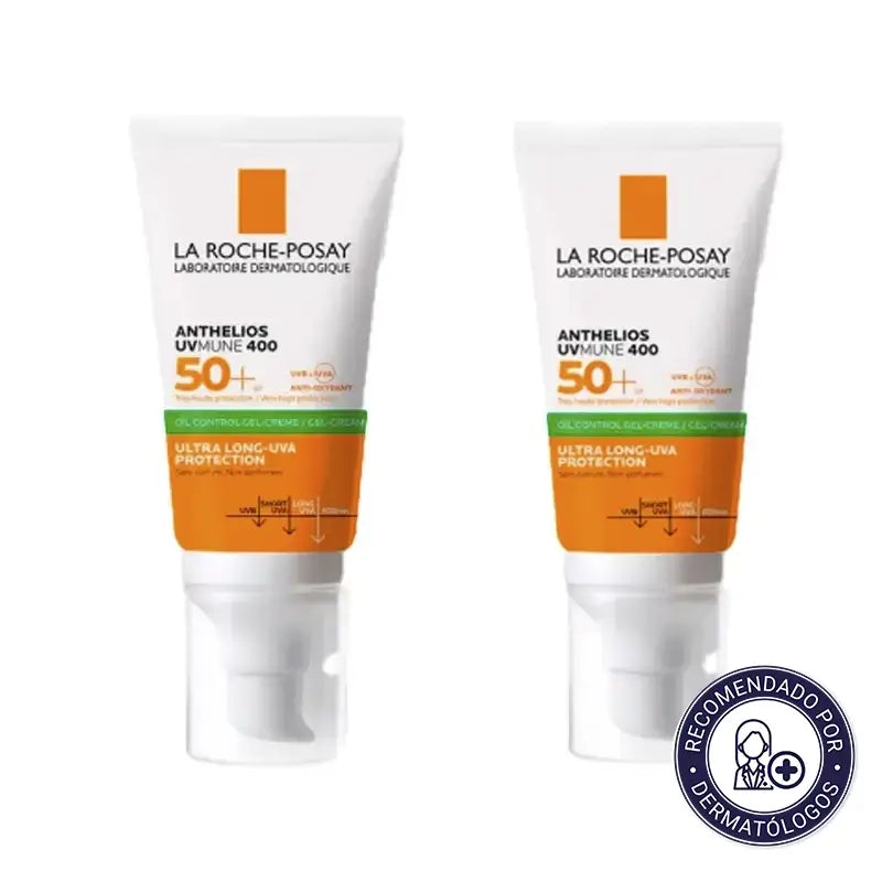 La Roche-Posay Pack Anthelios Uv-Mune 400 Gel-Creme Controlo de Óleo Spf50+, 50 Ml