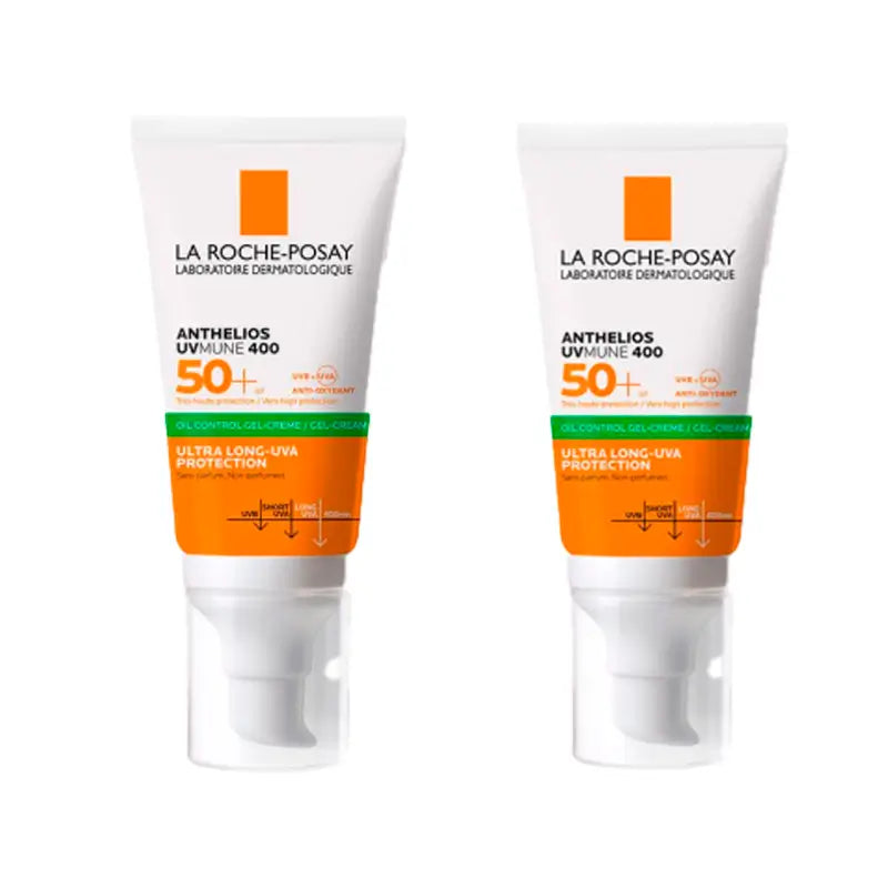 La Roche-Posay Pack Anthelios Uv-Mune 400 Gel-Creme Controlo de Óleo Spf50+, 50 Ml