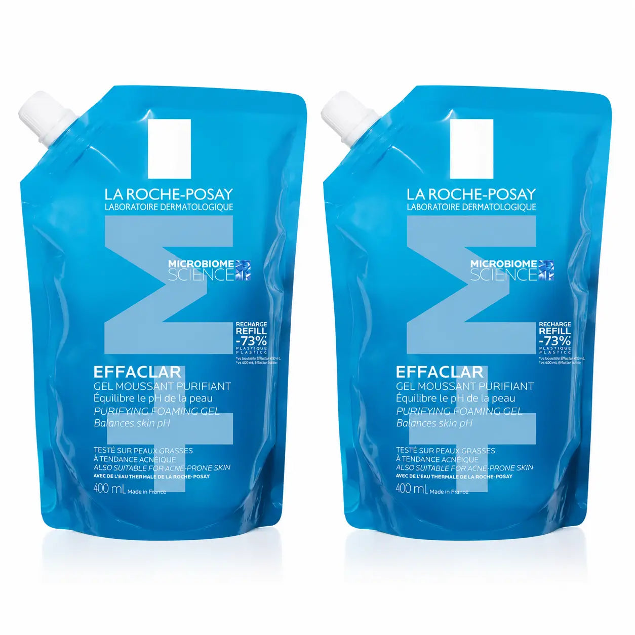 La Roche Posay Pack La Roche Posay Effaclar Gel Purificante + M Ecorecarga 400Ml, x2