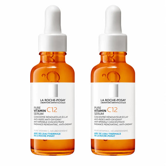 La Roche Posay Pure Vitamin C12 Antioxidant & Anti-Wrinkle Serum, Embalagem 2 x 30 ml