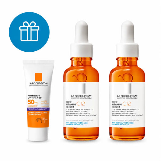 La Roche Posay Pure Vitamin C12 Antioxidant & Anti-Wrinkle Serum, Embalagem 2 x 30 ml