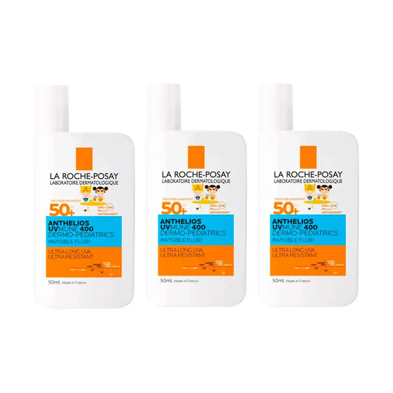 La Roche Posay Triplo Dermo-Pediatrics Fluido Hidratante Spf 50+ Pele Atópica, 3 X 50 Ml