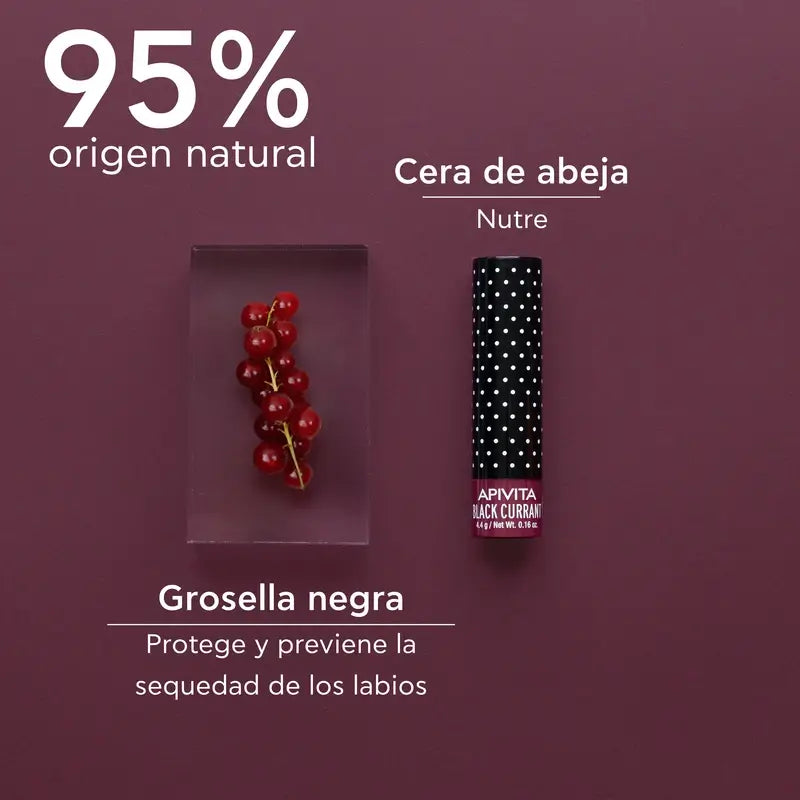 APIVITA Bálsamo labial colorido com groselha preta 4.4g