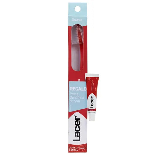 Lacer Escova de dentes macia + pasta de dentes 5Ml