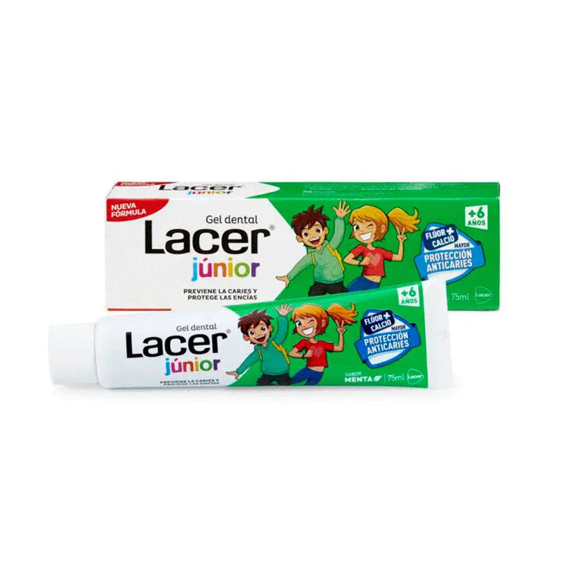 LACER JUNIOR GEL DENTAL JÚNIOR SABOR HORTELÃ 75 ML