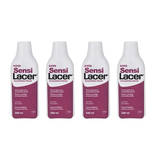 Lacer Sensilacer Mouthwash, Embalagem 4 x 500 ml