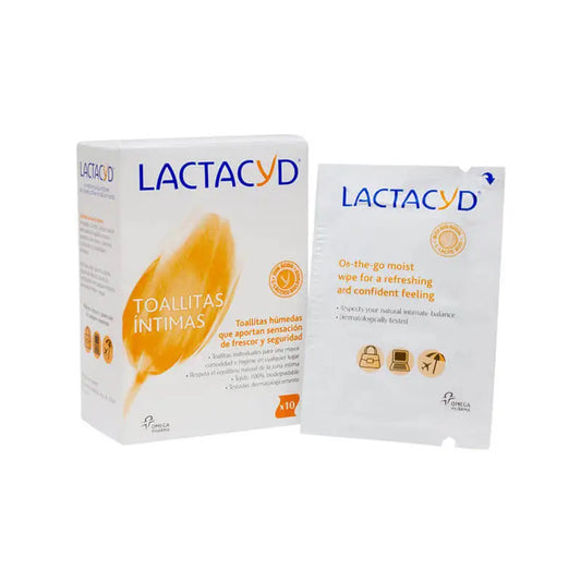 Lactacyd Toalhetes Individuais Higiene Íntima 10 unidades