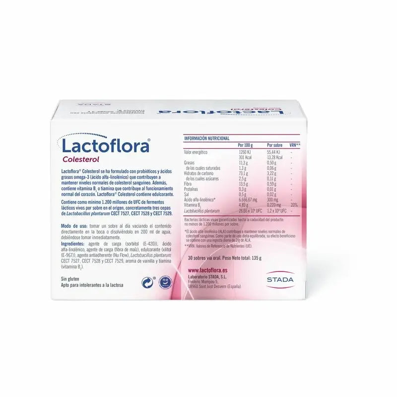 Lactoflora Colesterol Probiótico Sabor Vanilla 30 Sticks