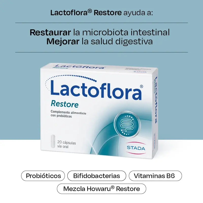 Lactoflora Restore Pack 3 x 20 cápsulas