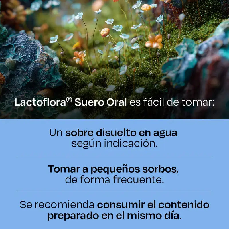 Lactoflora Soro Oral com Probióticos, Prebióticos e Sais Minerais Sabor a Laranja , 6 saquetas