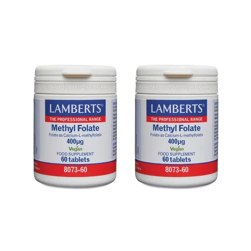 Lamberts Metil Folato 400 mg, 2X60 Comprimidos