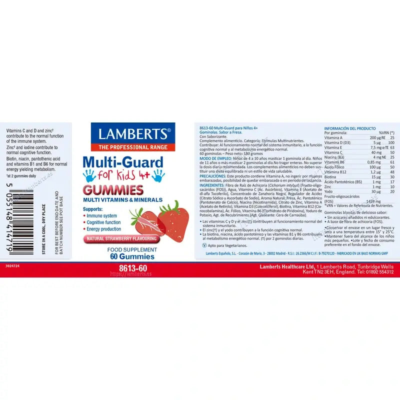 Lamberts Multi-Guard For Kids , 60 gomas