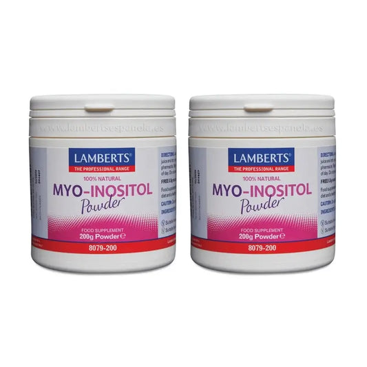 Lamberts Myo Inositol em Pó 100% Natural , 2X200 Gr