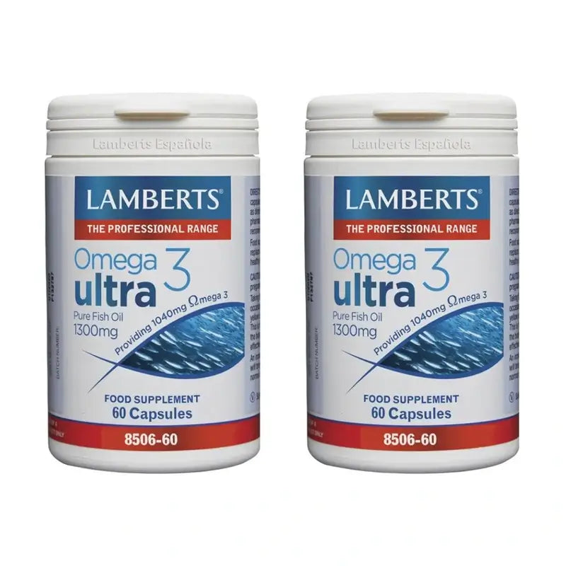 Lamberts Omega 3 Óleo de Peixe Ultra Puro, 2X60 Cápsulas