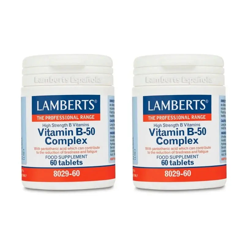 Lamberts Vitamina B-50 Complexo, 2X60 Comprimidos